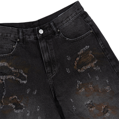 RIPPED SHORTS / BLACK