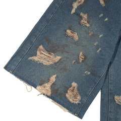 RIPPED SHORTS / DARK BLUE
