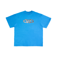 LOGO TAPE TEE / BLUE