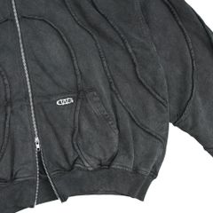 VEINS FULLZIP HOODIE / TITANIUM