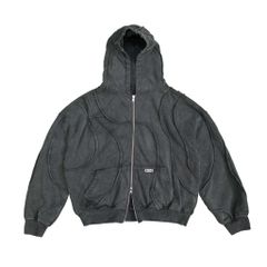 VEINS FULLZIP HOODIE / TITANIUM