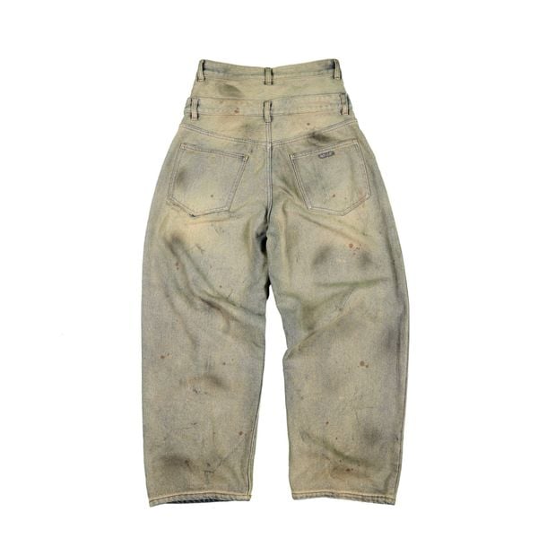  DOUBLE-WAISTED BAGGY JEANS / MOONROCK 
