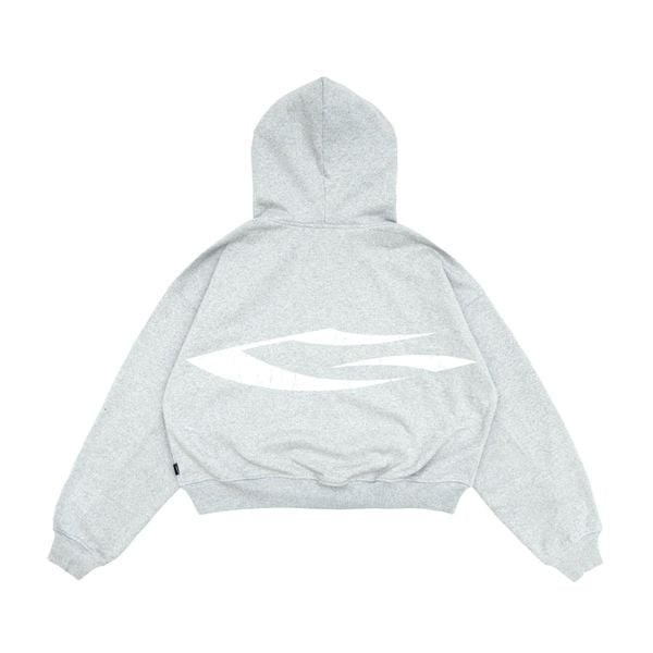  LOGO BOXY FULLZIP HOODIE / GREY 