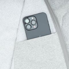 LOGO BOXY FULLZIP HOODIE / GREY