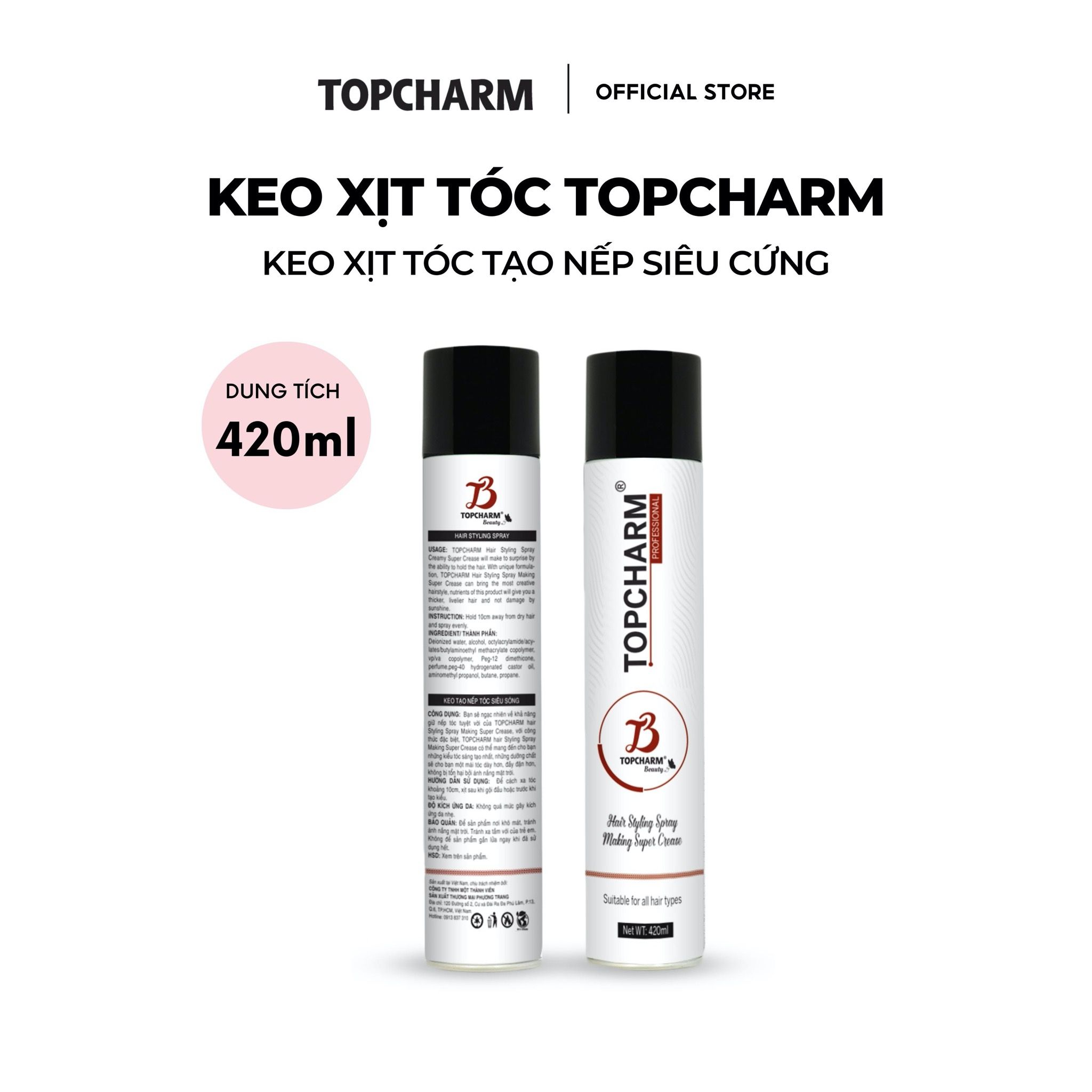 Gôm Super Hard Spray keo xịt vuốt tóc cứng giữ nếp lâu cho Nam Nữ