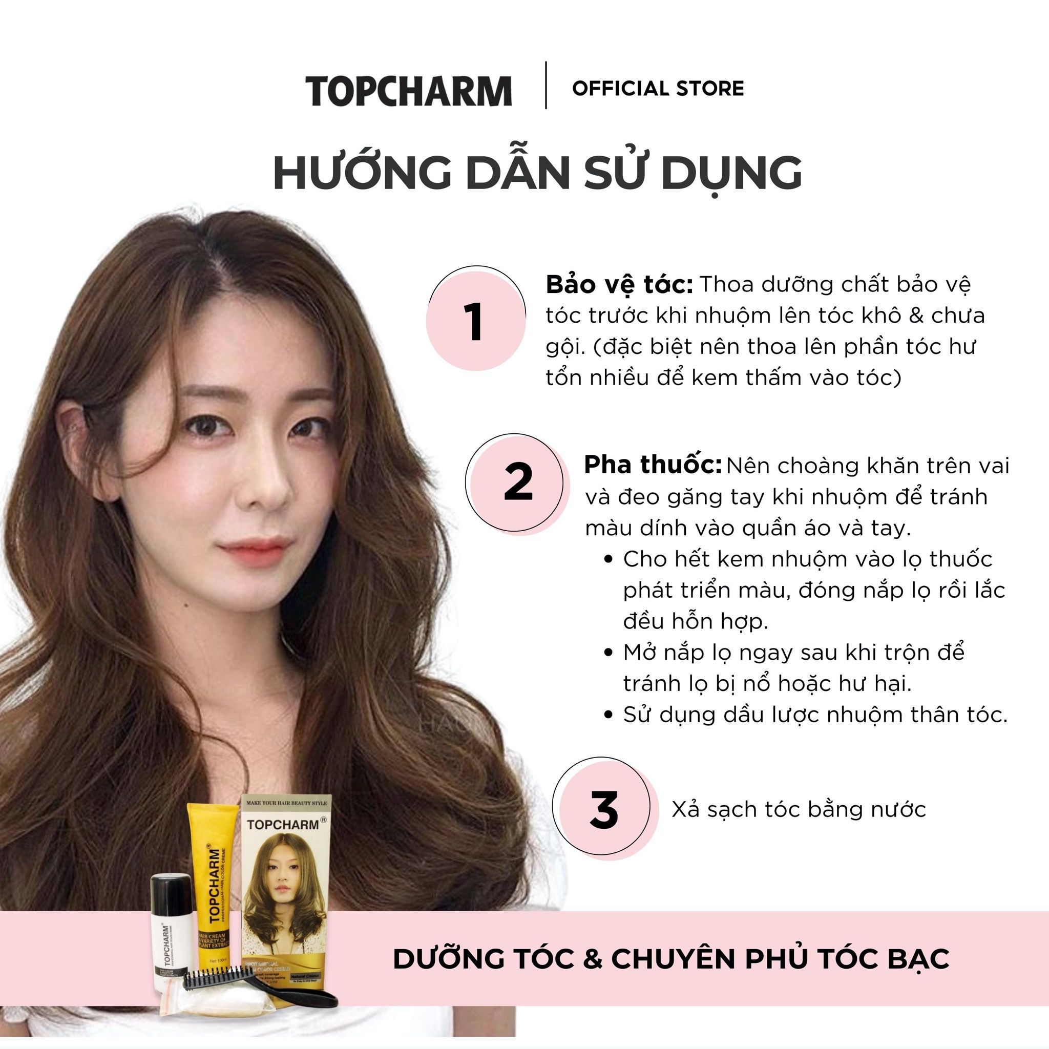 Thuốc nhuộm tóc TOPCHARM 26 màu MỸ PHẨM PHƯƠNG TRANG CHARM CHAMIS #40 Thuốc nhuộm tóc TOPCHARM 26 màu MỸ PHẨM PHƯƠNG TRANG CHARM CHAMIS