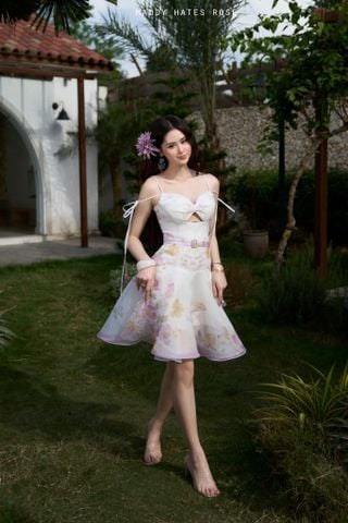 SM25-13 Đầm hoa tím