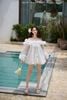 SM25-14 Đầm trắng bom tay bèo
