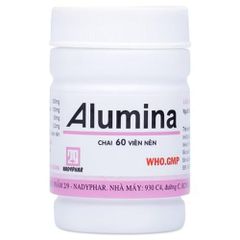 Thuốc Alumina giảm viêm loét dạ dày, tá tràng (Chai 60 viên)