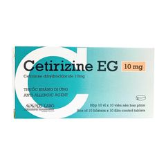 Thuốc Cetirizine EG 10mg Pymepharco điều trị viêm mũi dị ứng (100 viên)