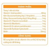 N-Biotech - Sủi Multivitamin Vị Cam, Chanh Leo, Dứa tuýp 20 viên 4g