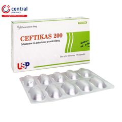 CEFTIKAS 200mg ( hộp 2 vỉ x 10 viên )