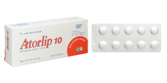 Atorlip 10 - Atorvastatin - Hộp 30v - DHG trị rối loạn mỡ máu