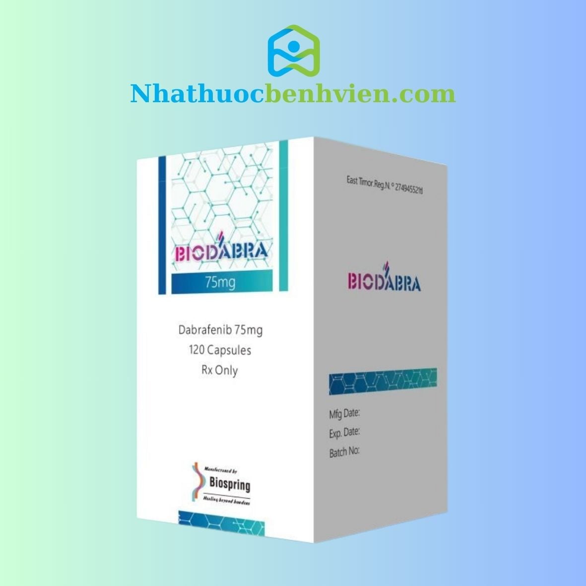 BIODABRA ( Dabrafenib 75mg ) hộp 120 viên - Điều trị ung thư thumbnail 1