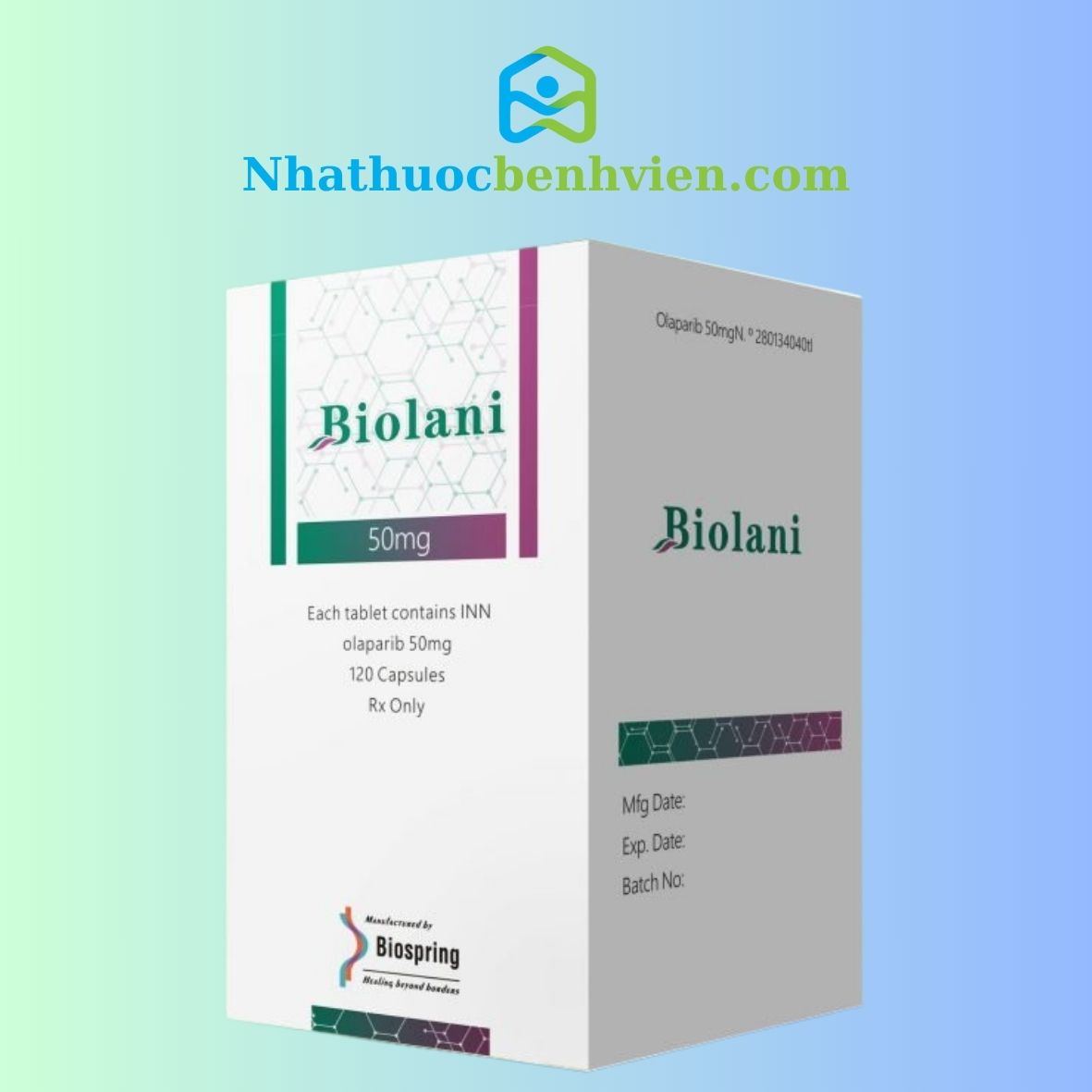 BioLani ( Olaparib 50mg ) hộp 120 viên - Điều trị ung thư Buồng Trứng thumbnail 1