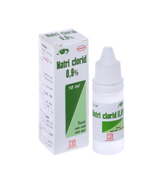 Dung dịch Natri Clorid 0.9% vệ sinh mắt, mũi lọ 10ml