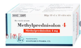 Methylprednisolon 4mg (10 vỉ x 10 viên)