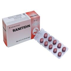 Ranitidin 150mg điều trị loét tá tràng, loét dạ dày lành tính Hộp 10x10 viên