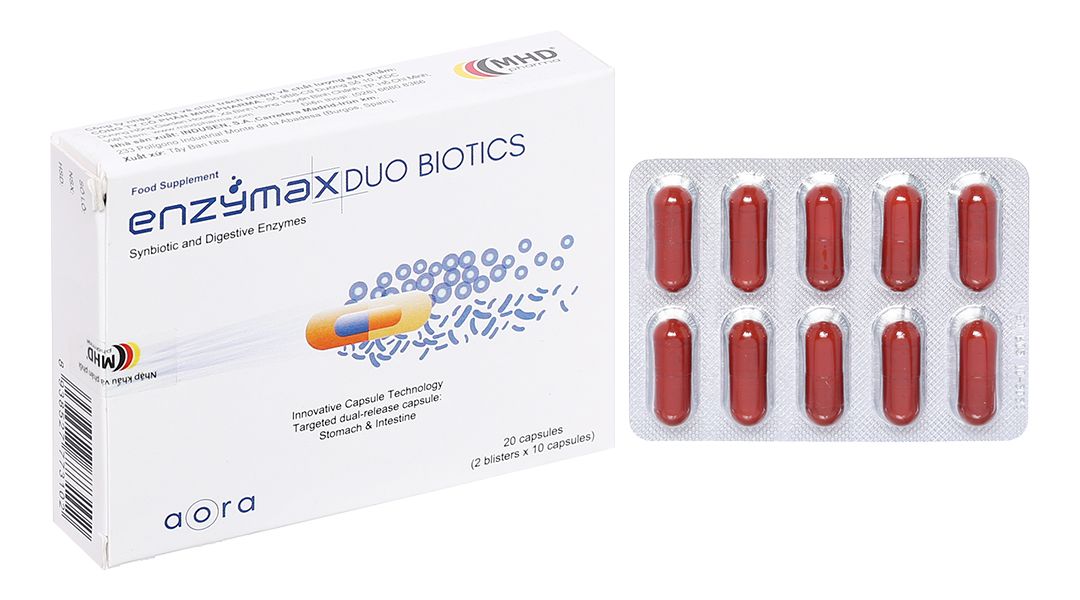 Enzymax Duo Biotics bổ sung men tiêu hóa và lợi khuẩn hộp 20 viên Nhà