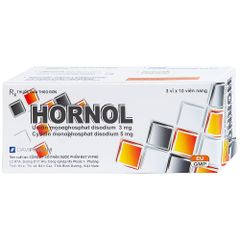 Hornol thuốc trị chứng đau dây thần kinh mặt (3 vỉ x 10 viên)