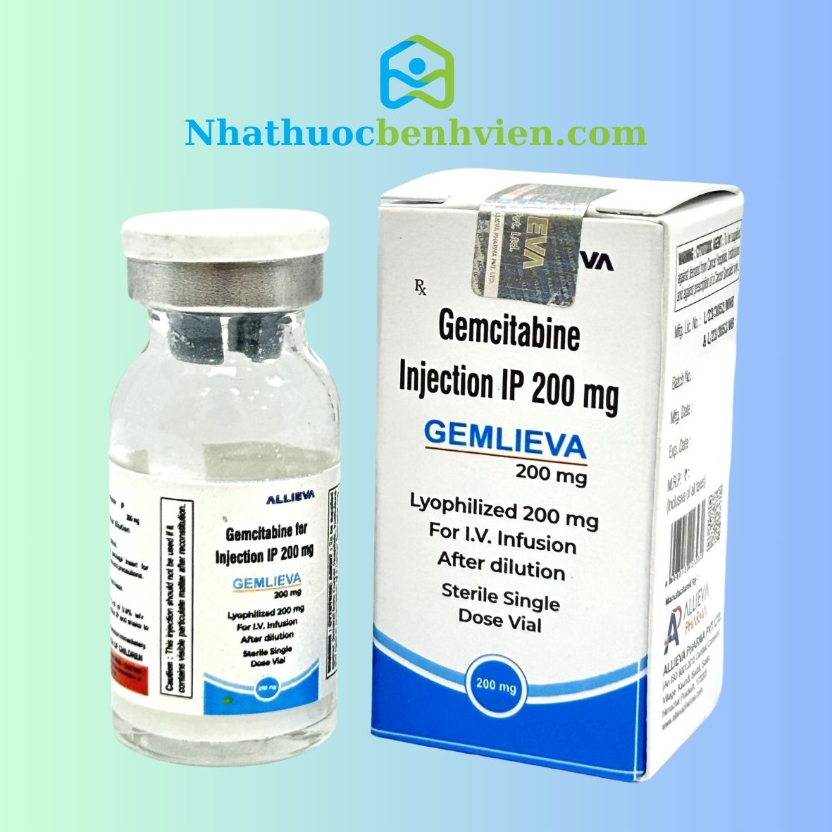 Gemlieva Gemcitabine 200mg tiêm - Điều trị ung thư thumbnail 1