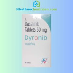 Dyronib ( Dasatinib 50mg ) hộp 60 viên - Điều trị ung thư Bạch cầu mãn tính dòng tủy