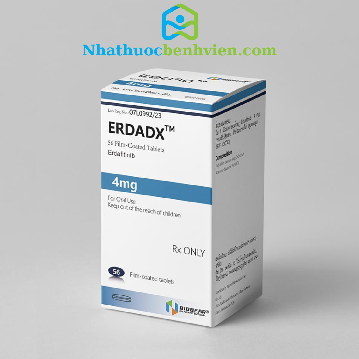 ERDADX ( Erdafitinib 4mg ) hộp 56 viên - Điều trị ung thư thumbnail 1