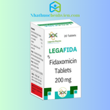 LegaFida Fidaxomicin 200mg Legacius Pharma hộp 20 viên - điều trị tiêu chảy liên quan đến Clostridium difficile (CDAD)