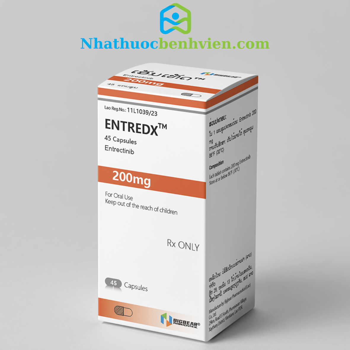 ENTREDX ( Entrectinib 200mg ) hộp 45 viên - Điều trị ung thư Phổi thumbnail 1