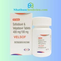 VELSOF ( sofosbuvir 400mg/ velpatasvir 100mg ) NATCO hộp 28 viên - Điều trị viêm gan siêu vi C