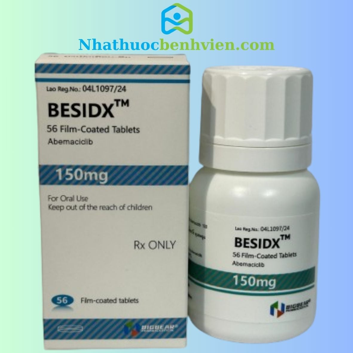 BESIDX ( Abemaciclib 150mg ) BIGBEAR hộp 56 viên - Điều trị Ung thư thumbnail 1