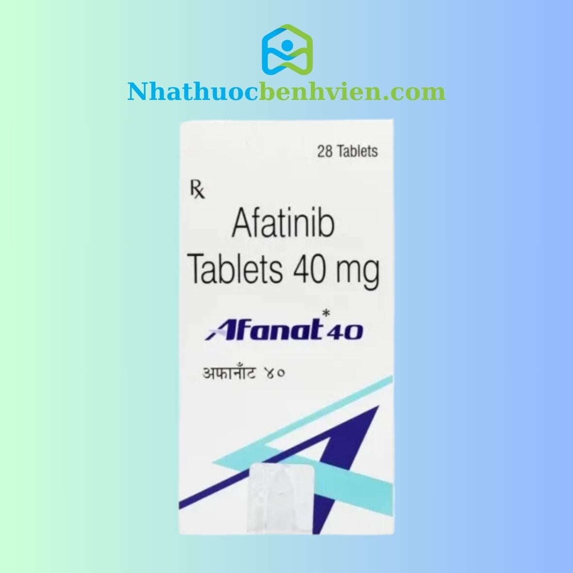 Afanat 40 ( Afatinib 40mg ) NATCO hộp 28 viên - Điều trị ung thư Phổi thumbnail 1