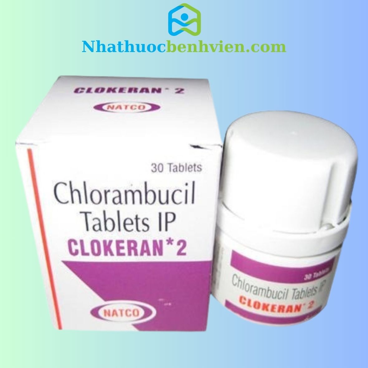CLOKERAN 2 ( Chlorambucil 2mg ) NATCO hộp 30 viên - Điều trị ung thư thumbnail 1