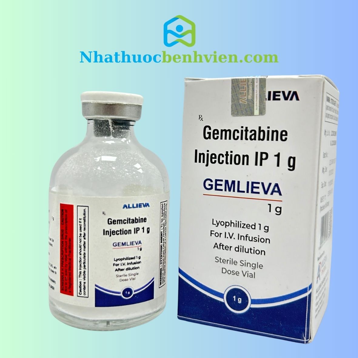 Gemlieva Gemcitabine 1g tiêm - Điều trị ung thư thumbnail 1