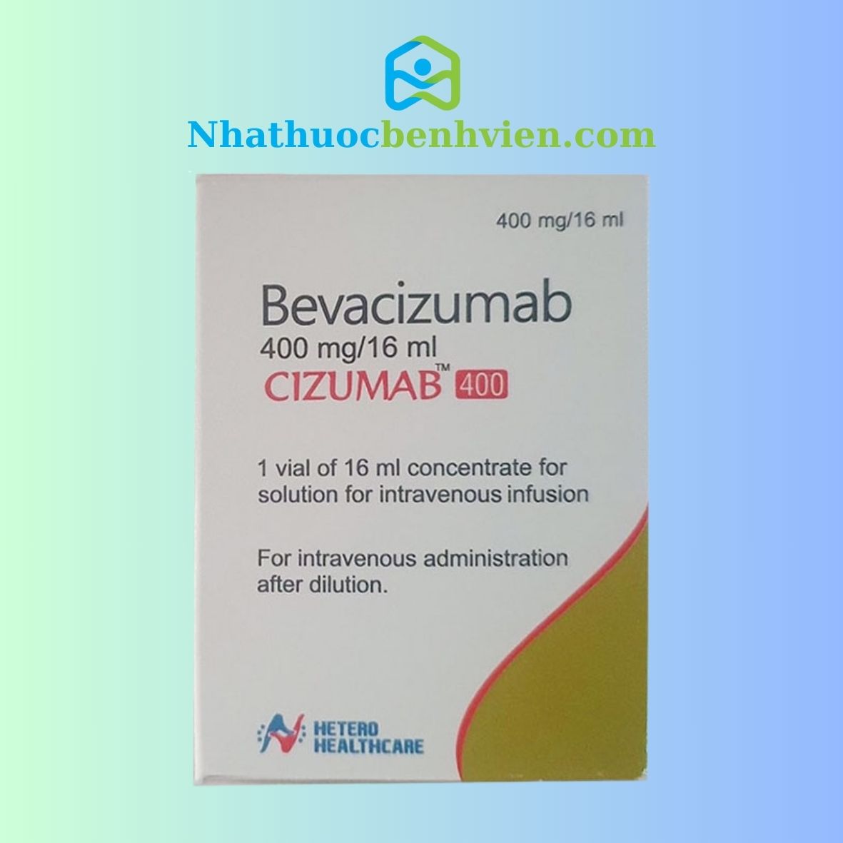 CIZUMAB 400 ( BEVACIZUMAB 400MG/16ML ) - Thuốc miễn dịch điều trị ung thư thumbnail 1