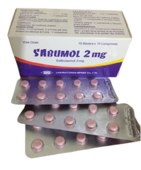 Thuốc hen suyễn SABUMOL 2mg hộp 10 vỉ x 10 viên