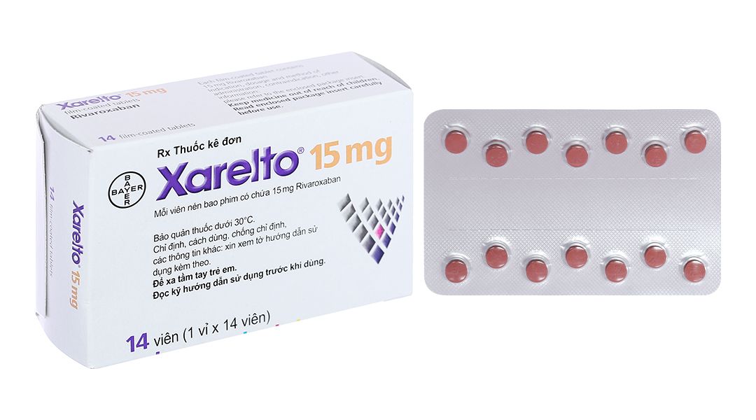 Xarelto 15mg dự phòng đột quỵ và thuyên tắc mạch (1 vỉ x 14 viên) Nhà