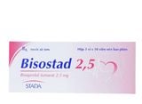 Thuốc Bisostad 2,5 Stada điều trị tăng huyết áp, đau thắt ngực (3 vỉ x 10 viên)
