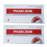 Thuốc Pharcavir 25mg Pharbaco điều trị viêm gan B hộp 3 vỉ x 10 viên
