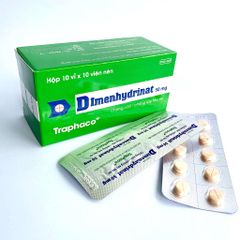 Dimenhydrat 50mg - Hộp 100v - Traphaco