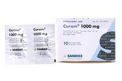 Curam 1000mg(Amoxicillin 875, Acid clavulanic 125) ( Hộp 10 vỉ * 8 viên)