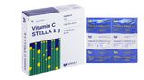Viên sủi Vitamin C Stella 1g trị bệnh Scorbut, bổ sung vitamin C (4 vỉ x 4 viên)
