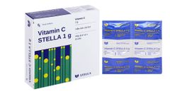 Viên sủi Vitamin C Stella 1g trị bệnh Scorbut, bổ sung vitamin C (4 vỉ x 4 viên)