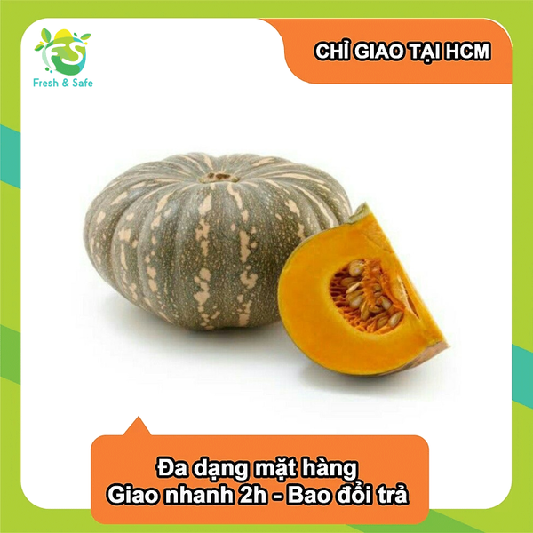  [Chỉ Giao HCM] Bí đỏ tròn xẻ miếng - 1kg 