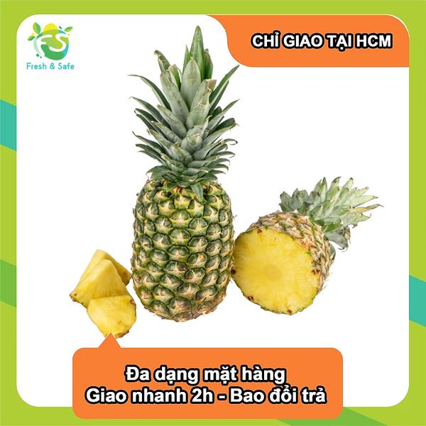  [Chỉ Giao HCM] Thơm trái nguyên vỏ - 5 trái 