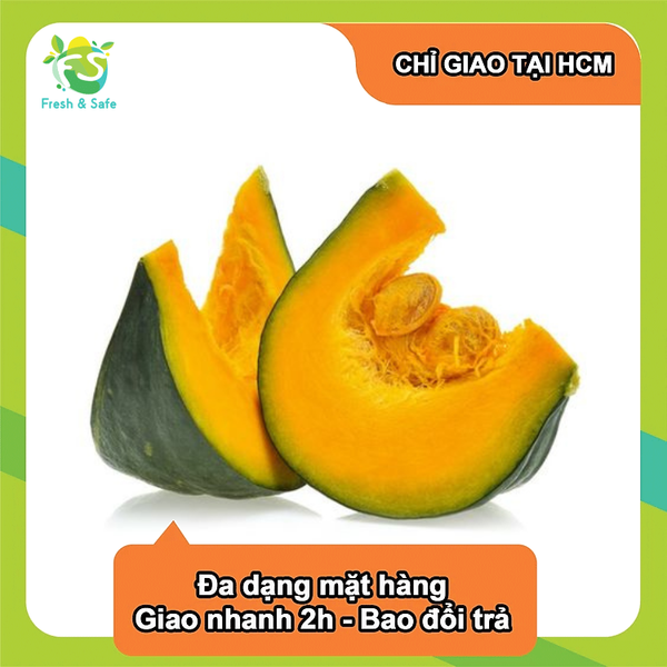  [Chỉ Giao HCM] Bí đỏ tròn xẻ miếng - 1kg 