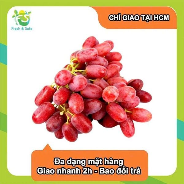  [Chỉ Giao HCM] Nho đỏ không hạt Ruby dài - 500gr 