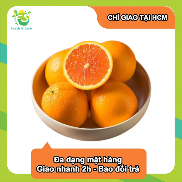  [Chỉ Giao HCM] Cam Cara ruột đỏ - 2 trái 700g 