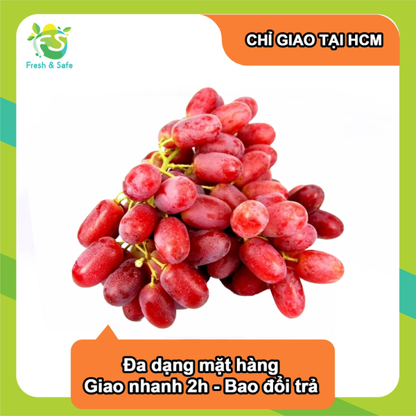  [Chỉ Giao HCM] Nho đỏ không hạt - 500g 
