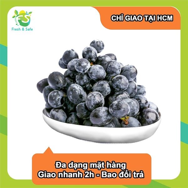  [Chỉ Giao HCM] Nho đen không hạt nhập khẩu - 500g 
